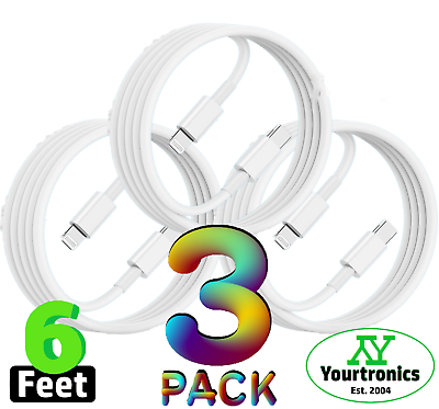 #ad 3 PACK 6ft Fast Charger Charging Cables For iPhone 14 13 12 11 X XR Plus Pro Max $7.94