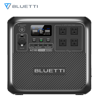 #ad BLUETTI Solar Portable Power Station AC180 1152Wh 1800W for Outdoor Camping RV $649.00