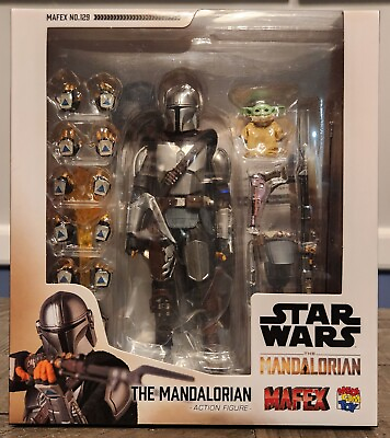 #ad MISB in USA Mafex 129 Star Wars The Mandalorian Grogu Medicom Toy $69.75