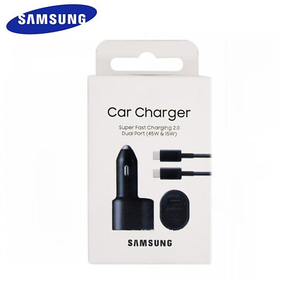 #ad OEM Samsung 45W Fast Charging Car Charger Galaxy S20 S21 S22 Ultra Note 10 20 $2.99