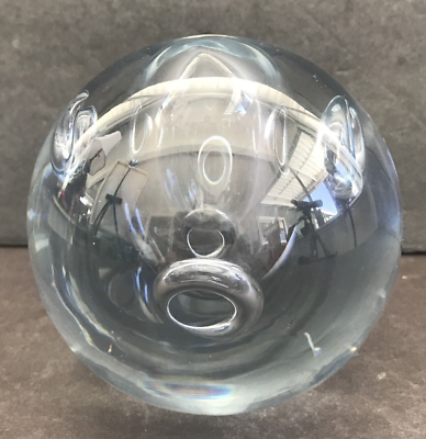 #ad #ad Rare MCM Stromberg Strombergshyttan Swedish Glass Control Bubbles Paperweight $350.00