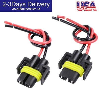 #ad US Local ship H11 H8 Wiring Harness Socket Connector Adapter For Fog Headlight $8.59