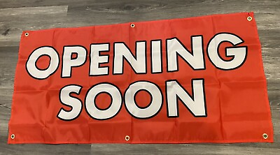 #ad 2x4 ft OPENING SOON Banner Sign Super Polyester Fabric NewA6 $13.33