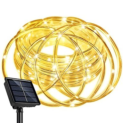 #ad 66Ft Solar Rope Lights 200 LED Waterproof Rope Light Rope Lights Outdoor Indo... $31.05