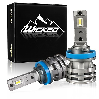 #ad 🔆WICKED H8 H9 H11 Headlight Extreme Bright White LED Headlight 6500K 6000LM 🔆 $34.64