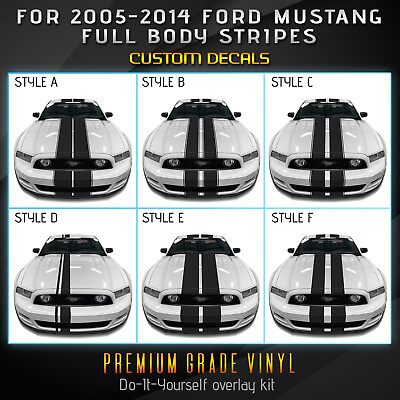 #ad #ad For 2005 2014 Mustang Full Body Rally Racing Stripes Graphic Decal Matte Vinyl $47.95