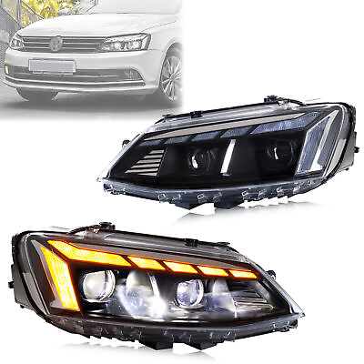 #ad LED Headlights for Volkswagen VW Jetta MK6 2011 2018 Sequential Front Lamps $431.99