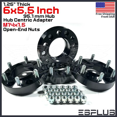 #ad 4x Toyota 1.25quot; 6x5.5quot; 95mm Hub Centric Adapter Spacer Fit 2022 Latest Tundra $94.95