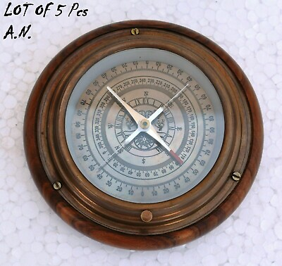 #ad Compass Nautical Brass Sundial Navigational Compass 6quot; Ship Compass Set of 5 $180.60