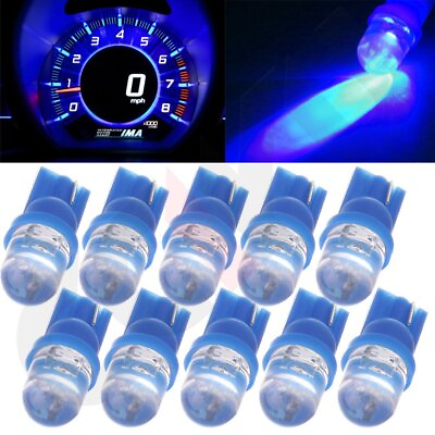 #ad 10Pcs T10 W5W 921 Blue LED License Plate Instrument Panel Dashboard Light Bulbs $7.35