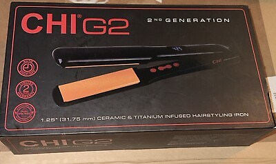 #ad CHI G2 2nd Generation Black 1.25quot; Ceramic And Titanium Infused Hairstyling Iron $51.30