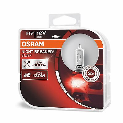 #ad OSRAM H7 NIGHT BREAKER SILVER 64210NBS HCB 2x Headlamp Car 12V 55W PX26d $49.67