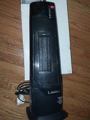 #ad Lasko 1500W Oscillating Ceramic Tower Electric Space Heater Black. no remote $9.99