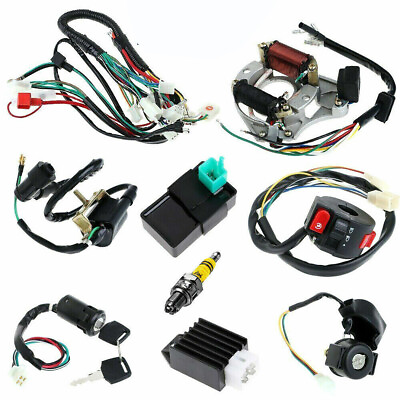 50cc 110cc CDI Wire Harness Stator Assembly Wiring Kit For Chinese ATV Quad Quad $30.99