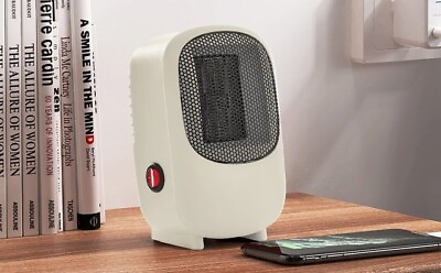#ad MAINSTAYS Personal Mini Electric Ceramic Heater 400W Indoor Compact 120V TAN $15.00