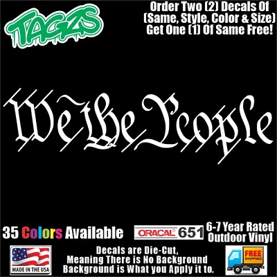 #ad We The People 2A NRA USA Patriotic DieCut Vinyl Window Decal Sticker Car Truck $21.99