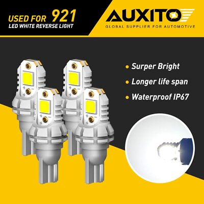 #ad AUXITO 921 T15 Error Free LED SMD Reverse Light Bulbs 6500K White Canbus 4X $19.31