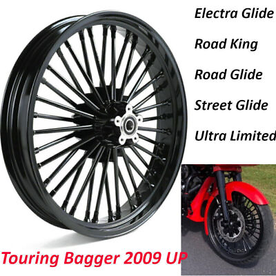 #ad 21X3.5 Fat Spoke Front Wheel for Harley Touring Electra Street Road Glide 09 UP $378.94