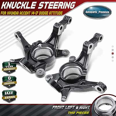 #ad 2X Steering Knuckle for Hyundai Accent 2014 2017 Dodge Attitude 2014 Front Lamp;R $77.99
