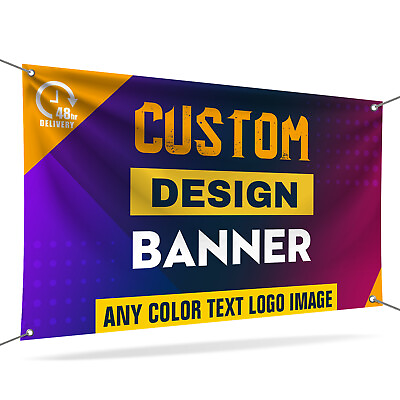 #ad Customized high quality vinyl banner multiple sizes free design any places $40.99