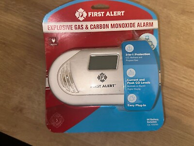 #ad #ad First Alert EXPLOSIVE GAS amp; CARBON MONOXIDE Alarm New Damaged Package $19.99