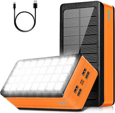 #ad Solar Charger Power Bank 60000Mah Portable Charger Compatible with Iphone Cell $70.11