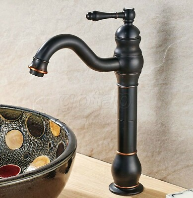 #ad Oil Rubbed Black Bronze Single Handle Bathroom Vanity Basin Mixer Tap Faucet $72.99