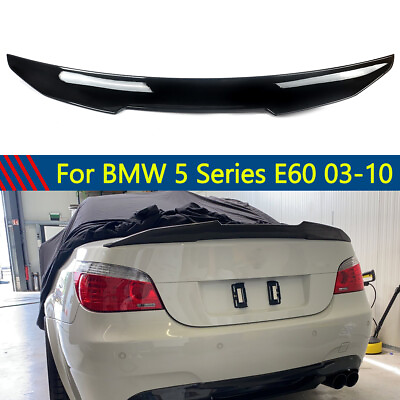 #ad PSM Style Trunk Spoiler Wing For 2004 2010 BMW 5 Series E60 Sedan Gloss Black $85.98