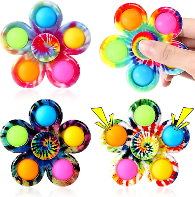 #ad Fidget Spinners Toys 4 Pack Fidget Toys for Kids Adults Bulk Pop Sensory Spinn $11.88