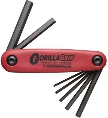 #ad Bondhus Gorilla Grip Hex Fold Up Wrench Set Metric MM 2 8mm MADE IN USA 12587 $10.99