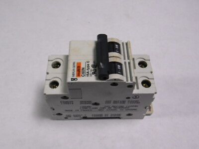 #ad Merlin Gerin C60N C15A Circuit Breaker 15A 2 Pole 480V AC USED $14.99