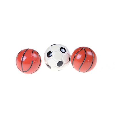 #ad 1:6 1:12 Dollhouse Miniature Sports Balls Soccer Football and Basketball Dec ❤TH $7.19
