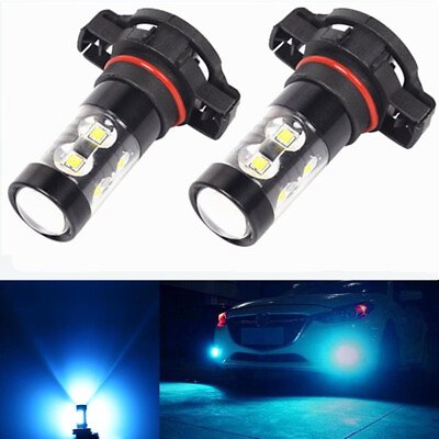 #ad 2PC 100W 5202 LED Fog Lights For DODGE Charger 2010 2014 8000K Ice Blue Bulbs $11.68