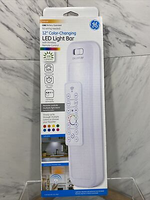 #ad GE Battery Operated 12 in. LED Color Changing Under Cabinet Light Bar White $19.99