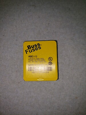 #ad Bussmann ABC 12 Buss Fuses Pack of 5 1BX44 $12.00