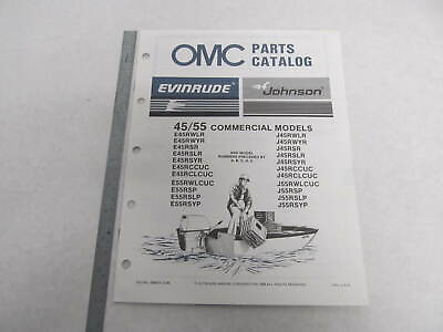 #ad 398625 OMC Evinrude Johnson 1987 Outboard 45 55 HP Commercial Parts Catalog $13.95