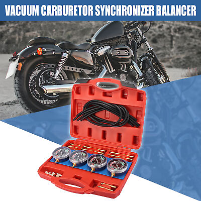 #ad Motorcycle Vacuum Carburetor Synchronizer Balancer Carb Sync Balancing Gauge Set $54.60