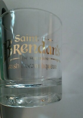 #ad Saint Brendan#x27;s Superior Irish Whiskey Cream Liqueur Drinking Glass SET OF 2 $15.00