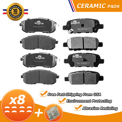 #ad Front and Rear Ceramic Brake Pads Kit For 2006 2005 2004 2003 2002 Nissan Altima $41.22
