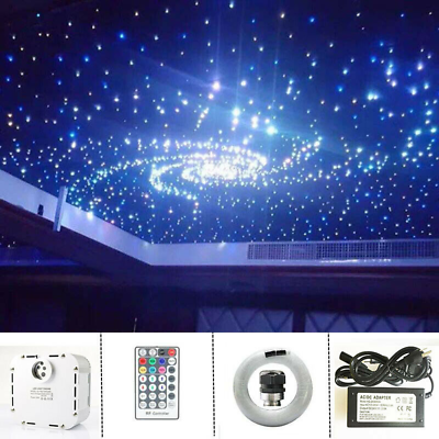 #ad 32W RGB 4 speed Twinkle Wheel LED Light Fiber Optic Star Ceiling Kit 12V 110V $218.40
