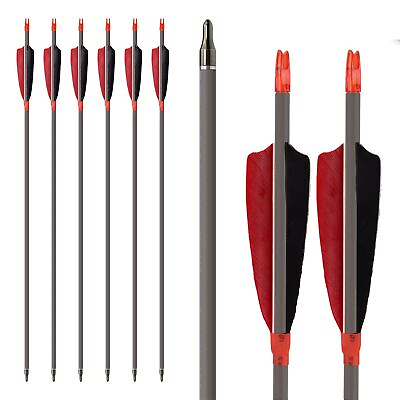 #ad Archery Carbon Arrows High Percentage Carbon Fiber Arrow Spine 400 with 4quot; R... $54.90