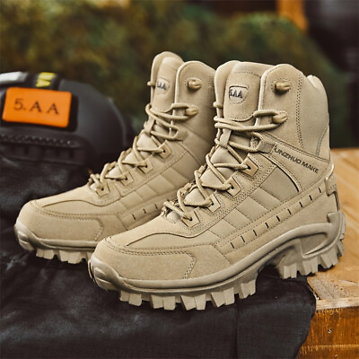 #ad Men#x27;s Tactical High Top Boots Non SlipAll Weather ComfortDurable for Outdoor $33.57