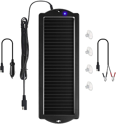 #ad Sunway Solar Car Battery Trickle Charger amp; Maintainer 12V Solar Panel Power Batt $32.10