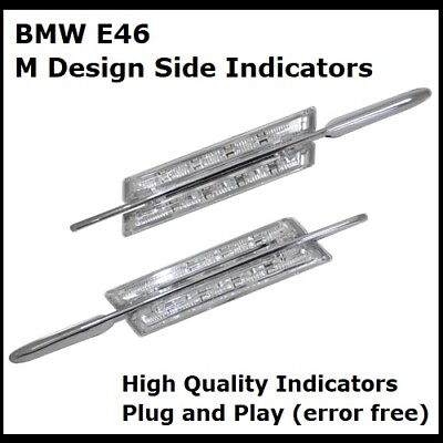 #ad For BMW E46 M LED Chrome Side Indicator Repeater Signal Light Saloon Coupe L108 GBP 14.95