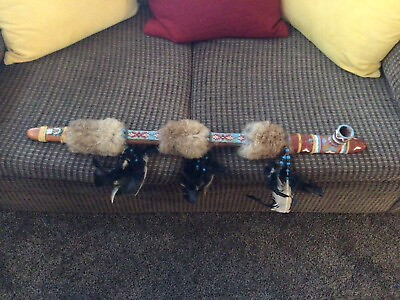 #ad Mono Paiute Authentic Native American Indian Peace Pipe. 31” Long. $360.00