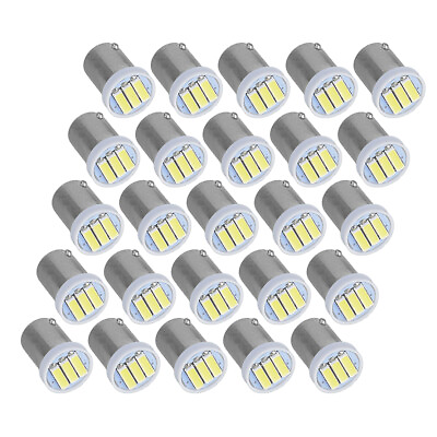 #ad 50x Dome Map Light Side Marker Bulb White BA9S T4W 7020 LED Acc $12.66