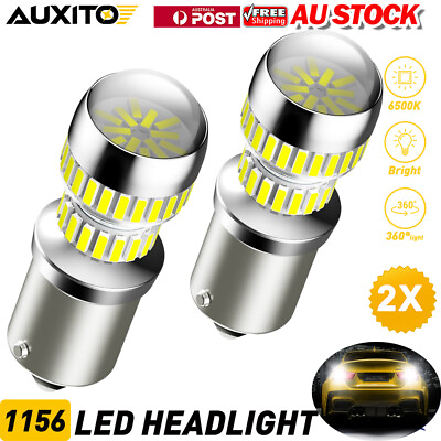 #ad 2X AUXITO 1156 LED Reverse Light Canbus Free BA15S Backup Bulb 6500K White IP67 $15.32