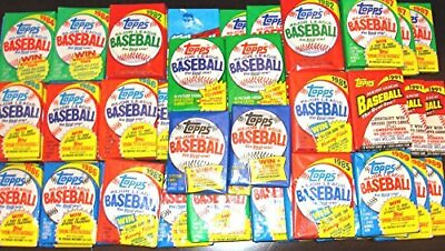 #ad 300 Old Vintage Topps Baseball Cards in Sealed Wax Pack Lot Gift Package $44.95