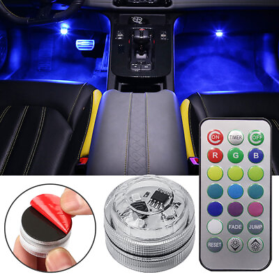 Colorful LED Lights Car Interior Accessories Atmosphere Lamp W Remote Control $6.50