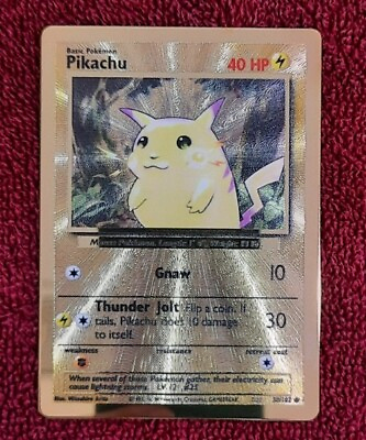 #ad #ad Pokémon Card Pikachu Gold Metal Celebrations 58 102 Ultra Premium Collection NM $45.00